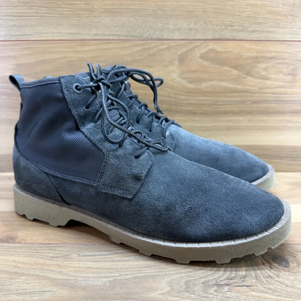 Sorel Caribou OTM Chukka Boots Mens 11.5 Gray Suede Ankle Lace Up Waterproof